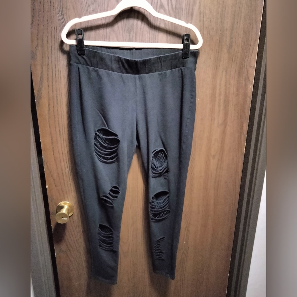 Torrid Ripped/Net Legging